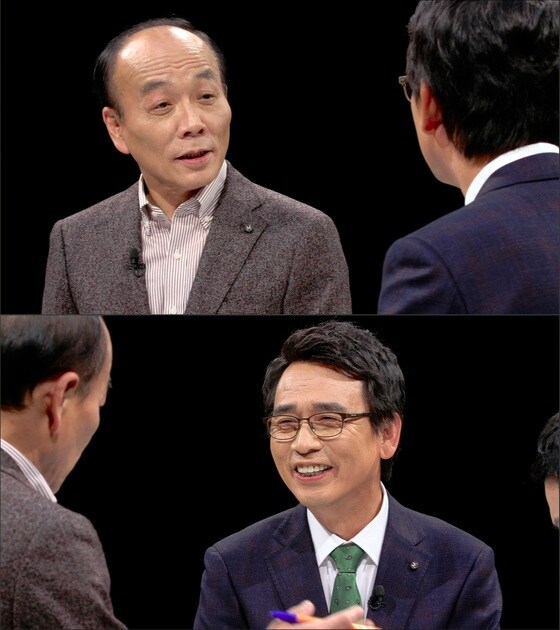 전원책, 유시민(아래)이 ‘썰전’에서 최순실 게이트에 대해 말했다. © News1star / JTBC
