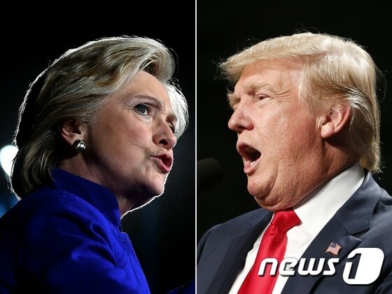 미국 민주·공화 양당 대통령 후보인 힐러리 클린턴(왼쪽)과 도널드 트럼프. © AFP=뉴스1