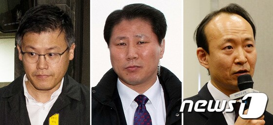 (왼쪽부터) 정호성·안봉근·이재만. (뉴스1 DB) 2016.11.9/뉴스1