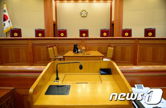박근혜 대통령 탄핵심판이 열리는 헌법재판소 대심판정. © News1 이광호 기자