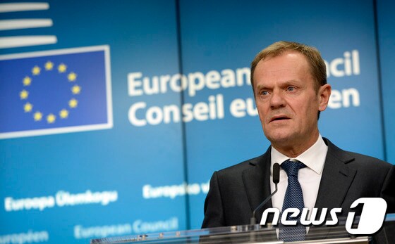 도날드 투스크 유럽연합(EU) 정상회의 상임의장 © AFP=뉴스1