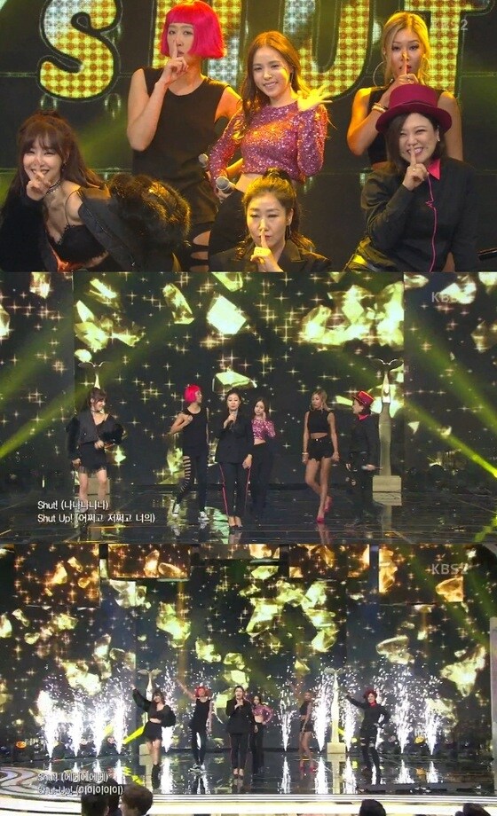 소녀시대 티파니가 광복절 논란 이후 처음으로 언니쓰와 공식석상에 함께했다. © News1star / KBS2 '2016 KBS 연예대상' 캡처