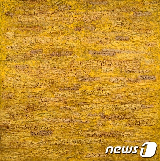 이융세, Automne(가을), 2000, 한지에 먹, 과슈, 아크릴물감, 130x130cm © News1