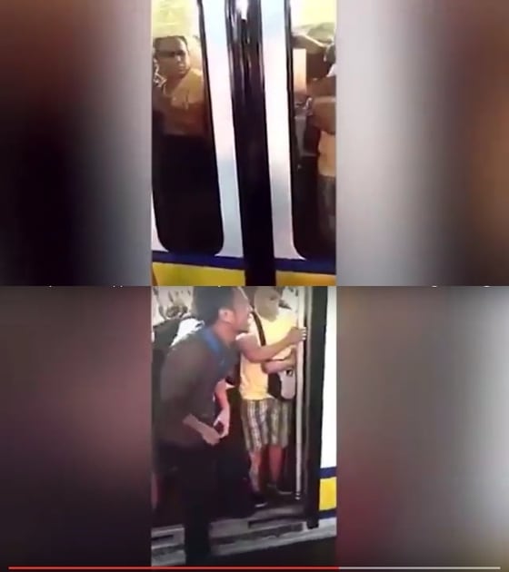 한 남성이 지하철 문에 신체 주요 부위가 끼는 아찔한 사고를 당했다. © News1star/데일리메일