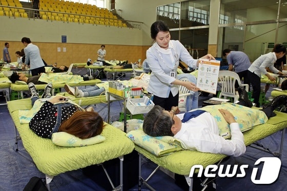 삼육대 대규모 헌혈 행사 '천사(1004) 프로젝트'. (삼육대 제공) © News1