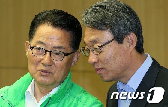 박지원 국민의당 원내대표-김성식 정책위의장