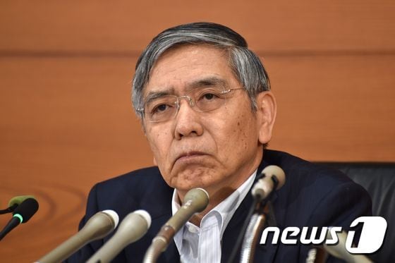 구로다 하루히코 일본은행(BOJ) 총재. © AFP=뉴스1 