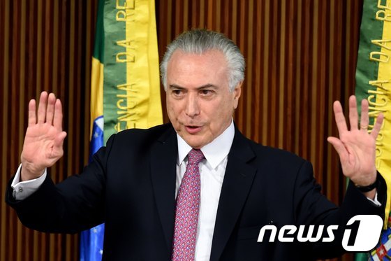 미셰우 테메르 브라질 대통령. ©AFP=뉴스1