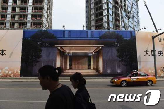 중국 베이지의 한 아파트 건설 현장 © AFP=News1