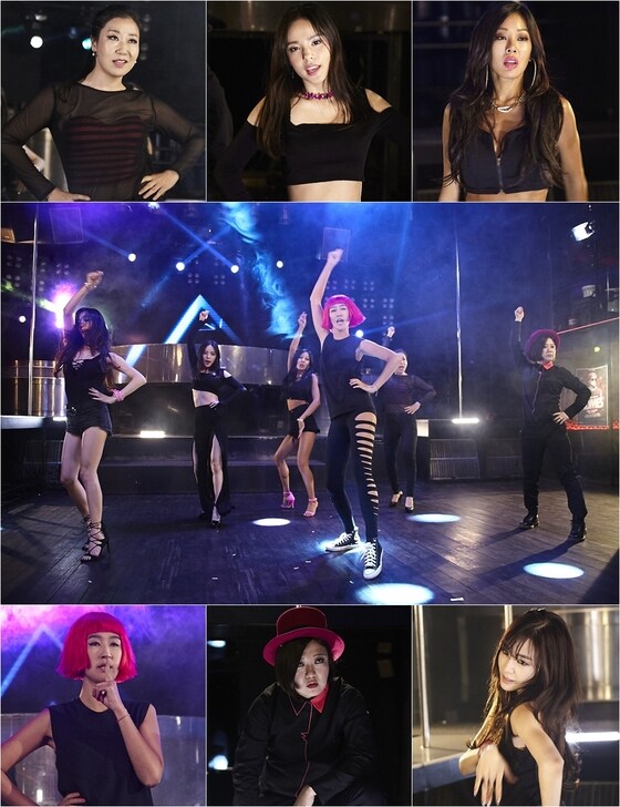 언니쓰의 뮤직비디오 촬영 현장이 포착됐다. © News1star / KBS2