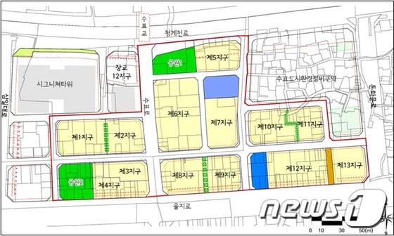 을지로3가구역 정비계획 결정도 /자료제공=서울시© News1