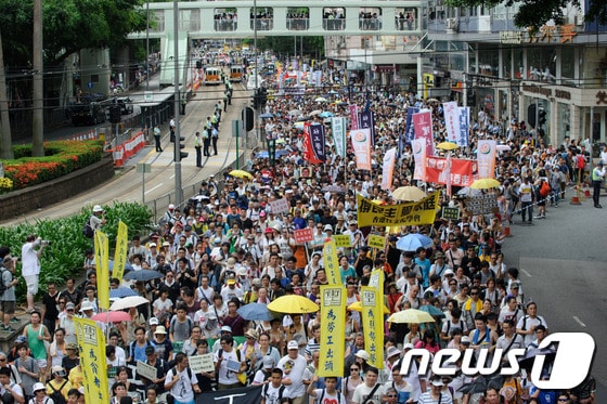 홍콩의 민주화를 촉구하는 시위. © AFP=뉴스1 자료 사진 