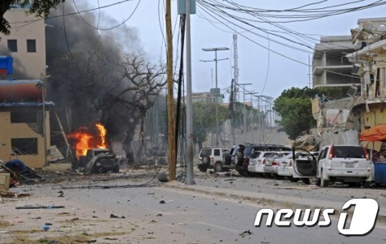 지난해 6월 알샤바브가 벌인 소말리아 폭탄테러 현장. (자료사진) © AFP=뉴스1