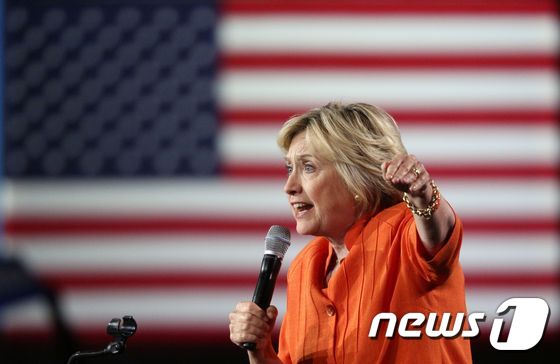 힐러리 클린턴 미국 민주당 대통령 후보© AFP=뉴스1