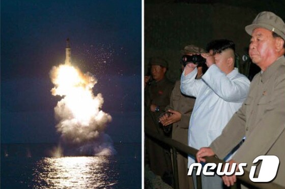 김정은 북한 노동당 위원장이 지난 24일 실시한 잠수함발사탄도미사일(SLBM) 시험발사에 대해 