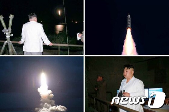 김정은 북한 노동당 위원장이 24일 실시한 잠수함발사탄도미사일(SLBM) 시험발사에 대해 