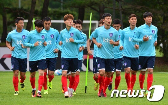한국 축구 국가대표팀. 2016.8.30/뉴스1 © News1 민경석 기자