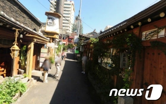 서울 종로구 인사동 한정식집 골목. (네이버 지도 캡처) © News1