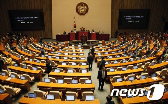 서울 여의도 국회 본회의장. © News1 송원영 기자