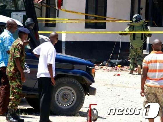 케냐 경찰의 총격으로 사살된 희생자 중 한 명의 시신. © News1 성기섭 통신원