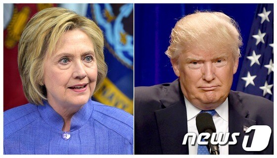 힐러리 클린턴 민주당 대선 후보(좌)와 도널드 트럼프 미국 공화당 대선 후보(우)© AFP=뉴스1