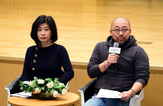 박은령 작가, 윤상호 감독이 17일 열린 기자간담회에서 '사임당'에 대해 설명하는 시간을 가졌다. © News1star / SBS