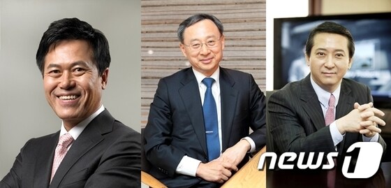(왼쪽부터) 박정호 SK텔레콤 사장, 황창규 KT 회장, 권영수 LG유플러스 부회장 © News1