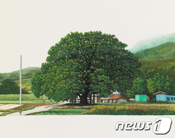 김병균 作 '동구 밖 당산나무' © News1
