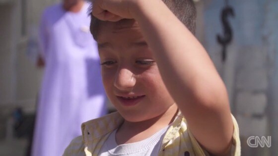 갓난아기 시절 이슬람국가(IS)에 납치돼 3년 만에 구조된 라젬(4). ©CNN