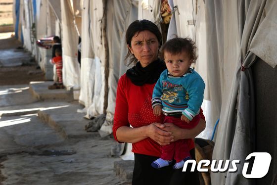 이라크의 야지디 난민. © AFP=뉴스1