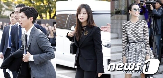 송혜교 송중기 결혼식을 찾은 (왼쪽부터) 박보검, 김지원, 장쯔이 © News1 권현진 기자