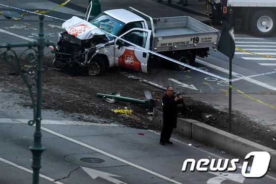 미국 뉴욕 테러 현장. © AFP=뉴스1