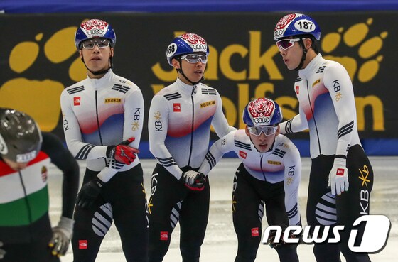 한국 남자 쇼트트랙 대표팀. /뉴스1 DB © News1 허경 기자