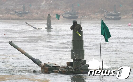 K-2 흑표 전차, 남한강 잠수 도하