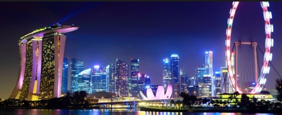 싱가포르 야경 - 구글 갈무리