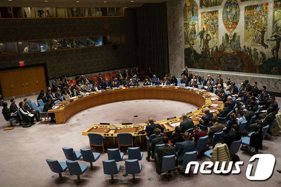 유엔 안전보장이사회 긴급회의.. © AFP=뉴스1 