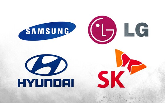 국내 '4대그룹' 삼성·현대차·SK·LG의 각사별 로고 © News1 DB
