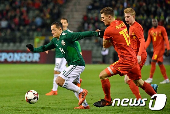 한국과 러시아 월드컵 F조 2차전에서 맞붙는 멕시코 대표팀의 공격수 치차리토. © AFP=News1
