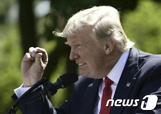 지난 6월 파리기후협약 탈퇴를 공언하던 도널드 트럼프 미국 대통령. (자료사진) © AFP=뉴스1