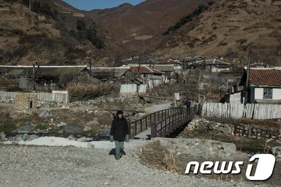 북한 길주군 인근 김책시 마을. © AFP=뉴스1