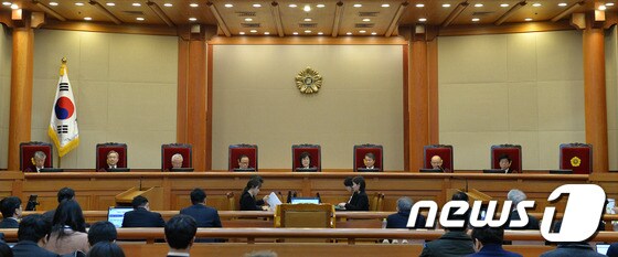헌법재판소 대심판정. /뉴스1 © News1 박지혜 기자
