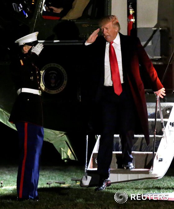 [사진] ‘대통령의 날’ 백악관으로 돌아온 트럼프