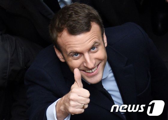 프랑스 유력 대선후보인 에마뉘엘 마크롱 전 경제장관. © AFP=뉴스1