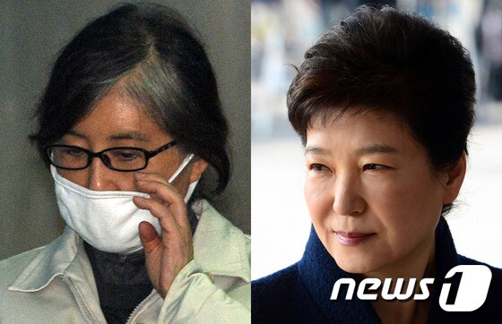 최순실씨(왼쪽)와 박근혜 전 대통령. /뉴스1 © News1 사진공동취재단,이재명 기자