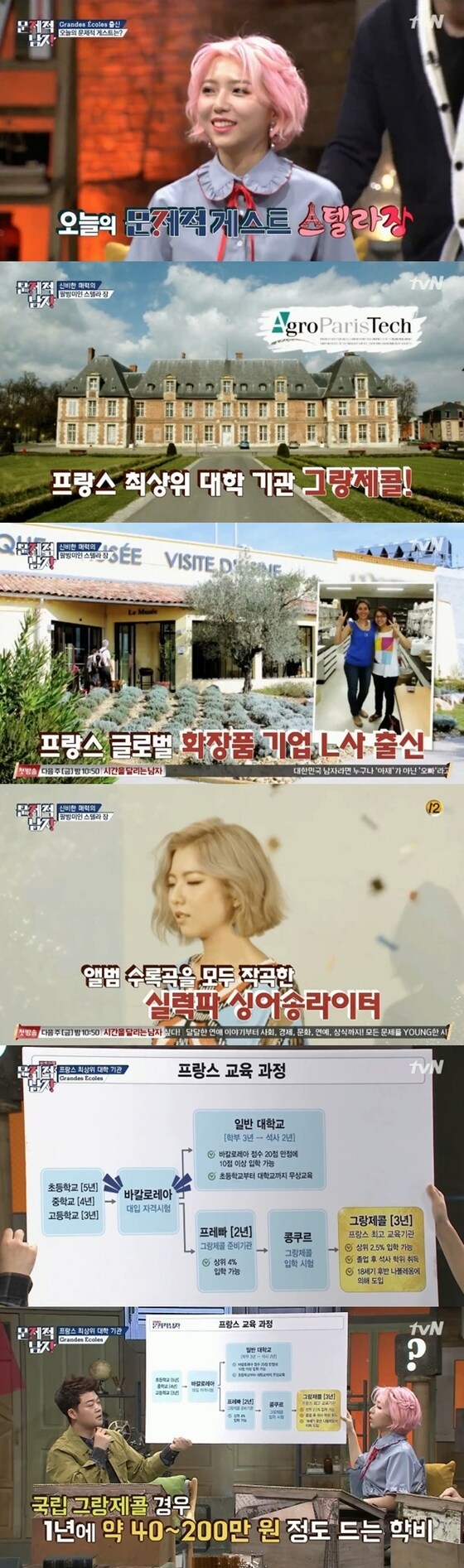 스텔라장이 프랑스에서 유학한 것에 대해 밝혔다. © News1star / tvN '뇌섹시대-문제적 남자' 캡처