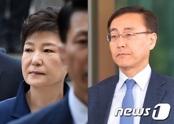 박근혜 전 대통령(왼쪽)과 김수남 검찰총장. © News1