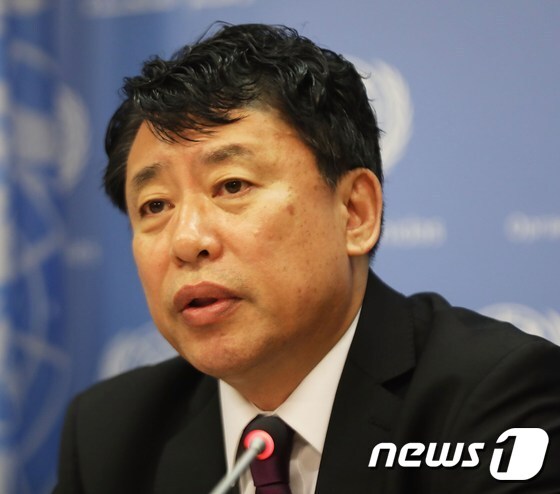 김인룡 유엔 주재 북한 차석대사. © AFP=뉴스1