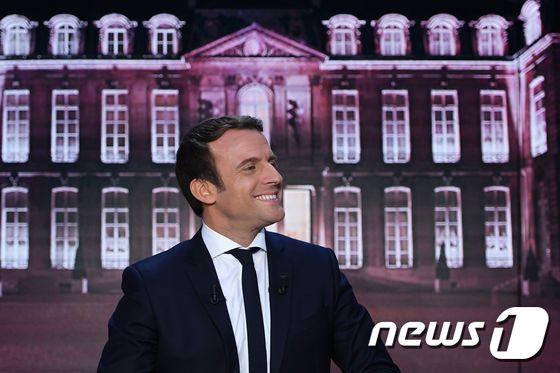 에마뉘엘 마크롱 프랑스 대통령 후보. © AFP=뉴스1