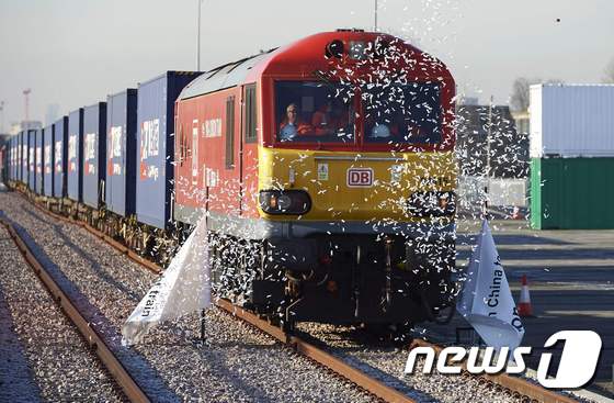 영국발 중국행 화물열차 (자료사진) © AFP=뉴스1