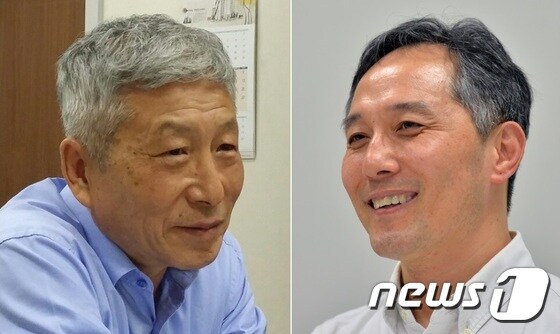 김용주 레고켐바이오 대표(왼쪽), 이정규 브릿지바이오 대표. ©News1